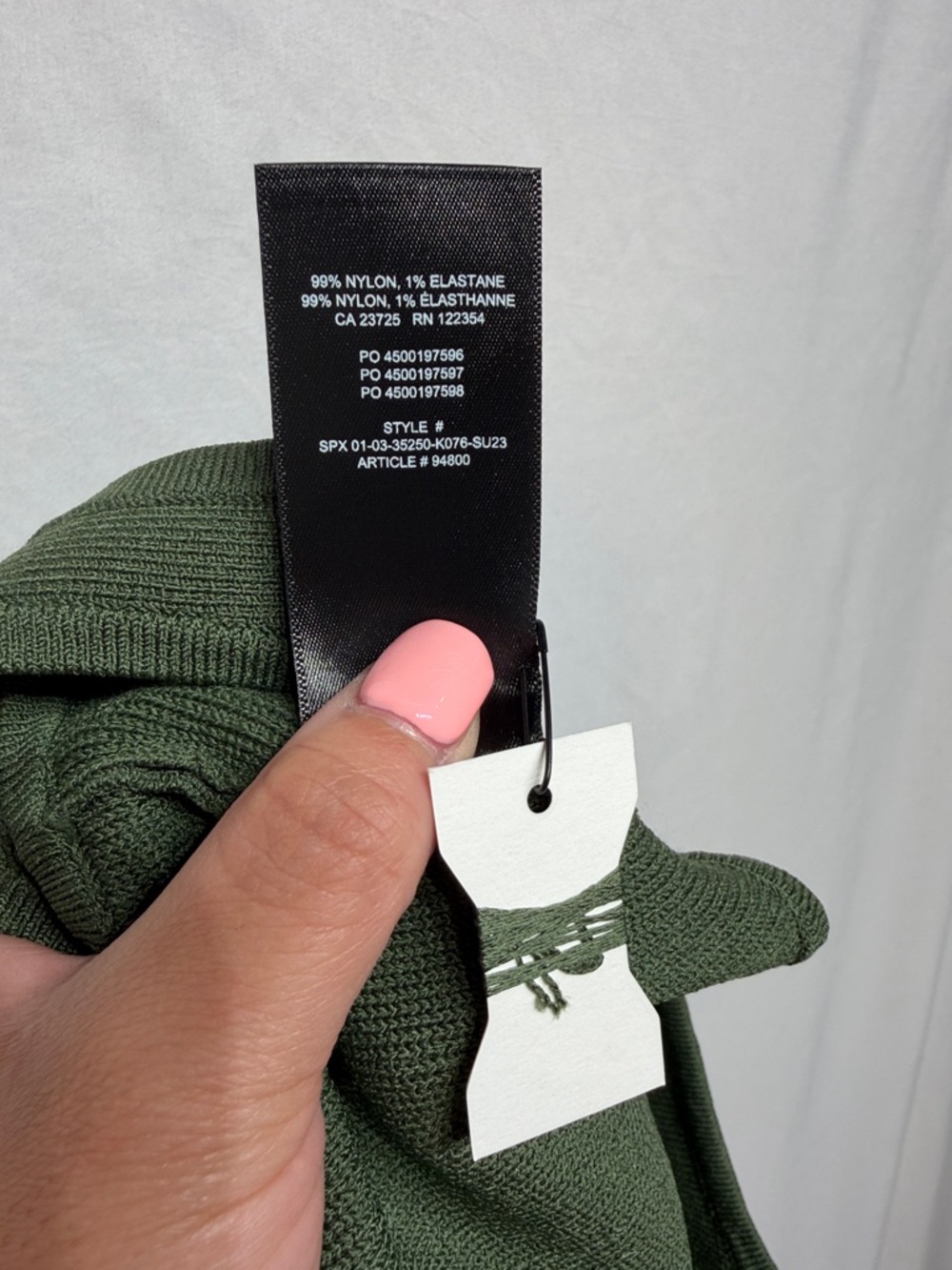 Babaton Sculpt Knit Bustier Tank Sencha Green Small NEW - Picture 6 of 6